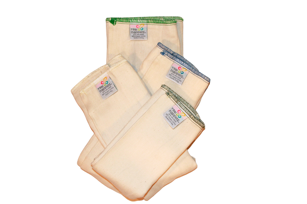 Organic Cotton Nappy Prefolds - 6 pack