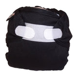 Real Nappies reusable cloth nappies-Snug Wrap Nappy Cover - CRAWLER (8-14kg)-Black-